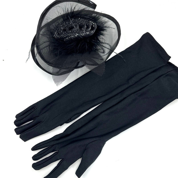 Spirit Accessories - Halloween Costume Glove Set Roaring Twenties Barque Black
